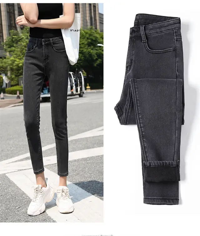 Women's large high waist elastic Leggings Grey - Shop at LoveMi