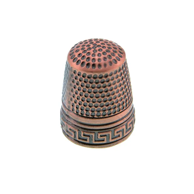 Three-Color Pure Copper Thimble Cap, Sewing Tools And Needlework Set Accessories - Red Bronze