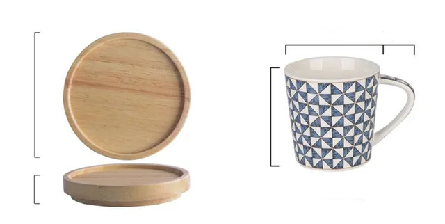 Scandinavian style geometric triangle mug Blue Set - Shop at LoveMi
