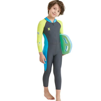 One piece long sleeved sunscreen and quick drying wetsuit Grey - Shop at LoveMi
