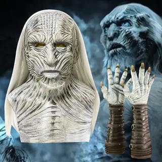 Long Haired Night King Mask Headgear - Hand Walker
