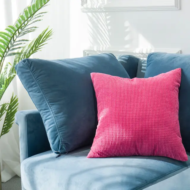 Simple square velvet pillowcase Rose Red - Shop at LoveMi