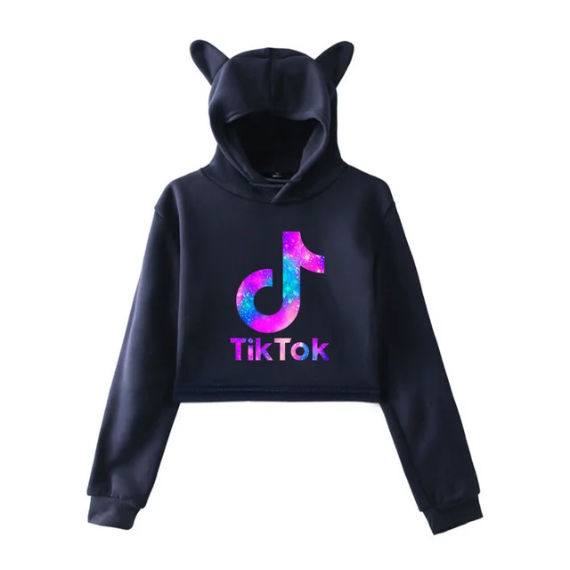 Tik tok women's cat ear sweater Navy Blue - Shop at LoveMi