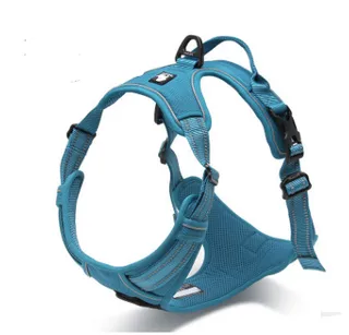 Truelove Pet Adjustable Safety Reflective Nylon Harness for Big Medium Large Dogs - Light Blue