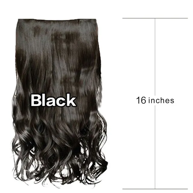 European and American wig female five card wig piece Black - Shop at LoveMi