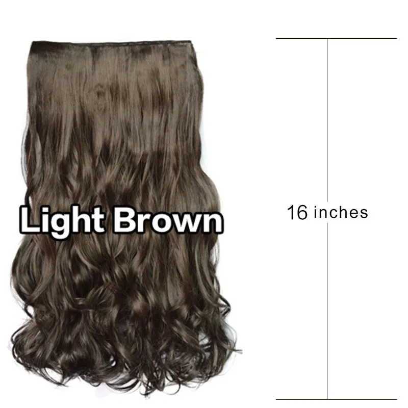European and American wig female five card wig piece - Light Brown
