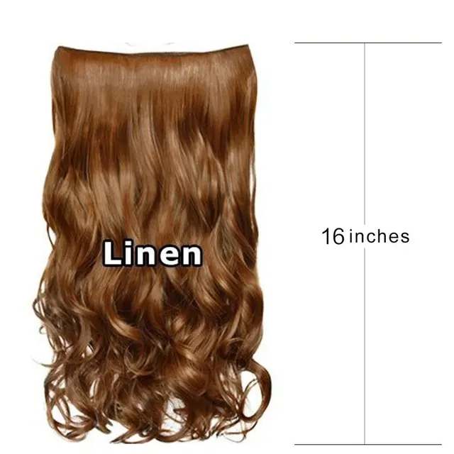European and American wig female five card wig piece Linen - Shop at LoveMi