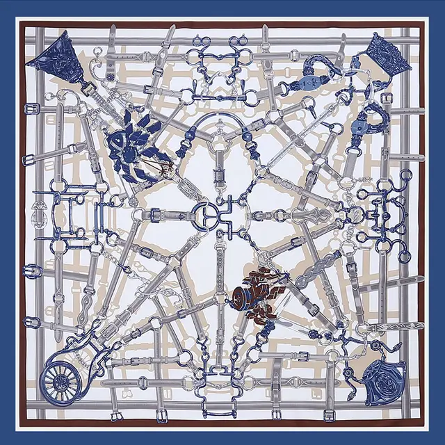 Carriage twill silk scarf 24Style - Shop at LoveMi