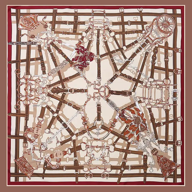 Carriage twill silk scarf 5Style - Shop at LoveMi