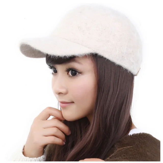 Shangtu fur hat warm knit cap White - Shop at LoveMi