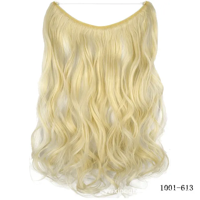 22 inches Invisible Wire No Clips in Hair Extensions Secret Fish Line Hairpieces Silky Straight Synthetic 1001.613 - Shop at LoveMi