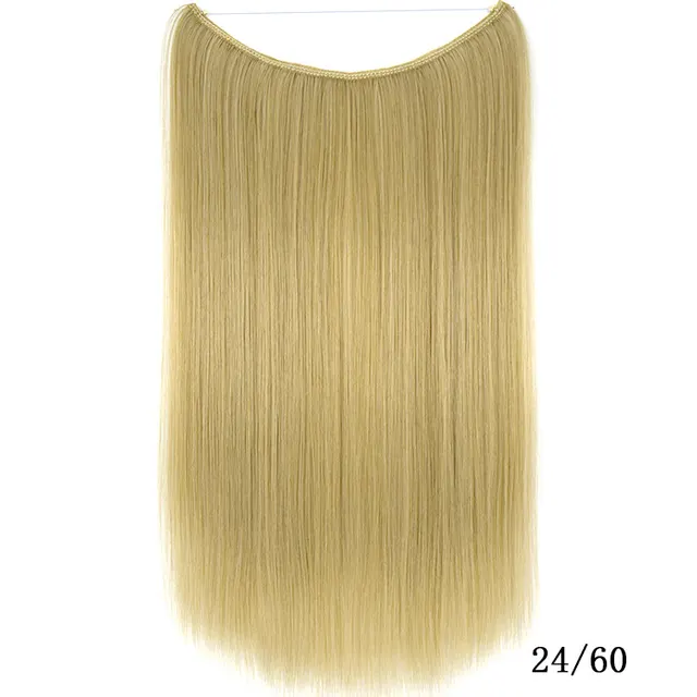 22 inches Invisible Wire No Clips in Hair Extensions Secret Fish Line Hairpieces Silky Straight Synthetic 24.60 Straight - Shop at LoveMi