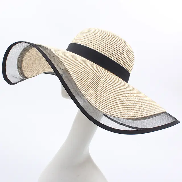 Sun protection sun hat holiday beach hat Beige - Shop at LoveMi