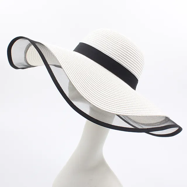 Sun protection sun hat holiday beach hat - White