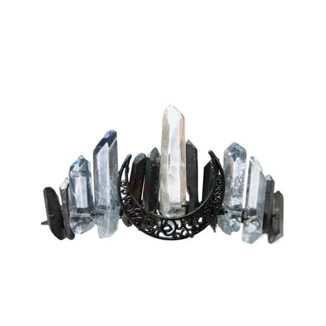 Handmade natural crystal headband Black - Shop at LoveMi
