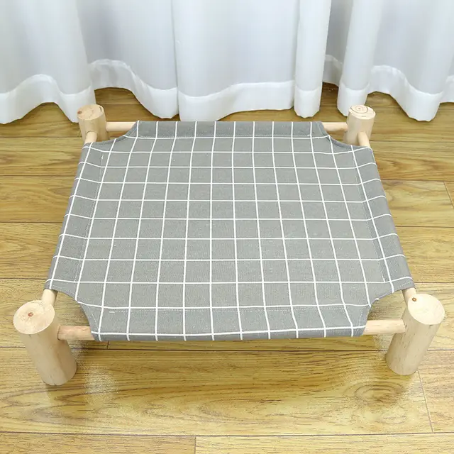 Pet wooden camping bed cat litter Grey - Shop at LoveMi