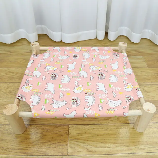 Pet wooden camping bed cat litter Pink - Shop at LoveMi