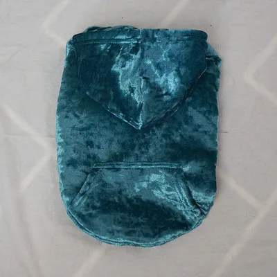 Small dog with fleece hoodie Blue - Shop at LoveMi