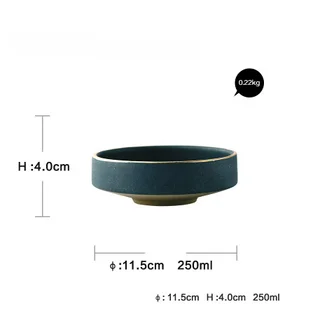 Western Plate Ceramic Gilt Rim Plate Steak Plate Bowl Plate Combination Household Tableware Set - Color Bowl