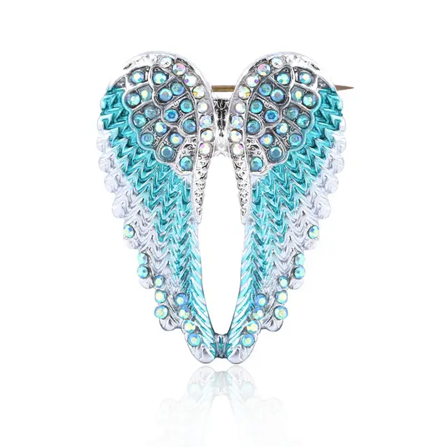 Angel wings brooch Blue - Shop at LoveMi