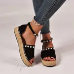 Zomersandalen Met Kleine Hak - Black