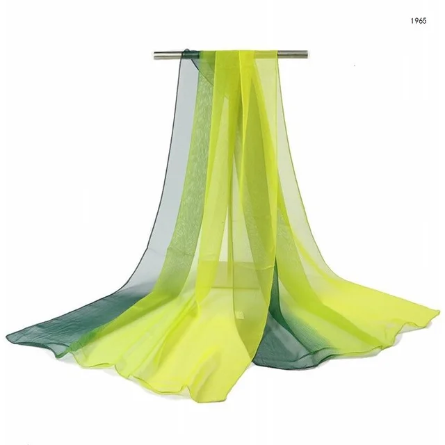 Gradient silk shawl - Yellow1