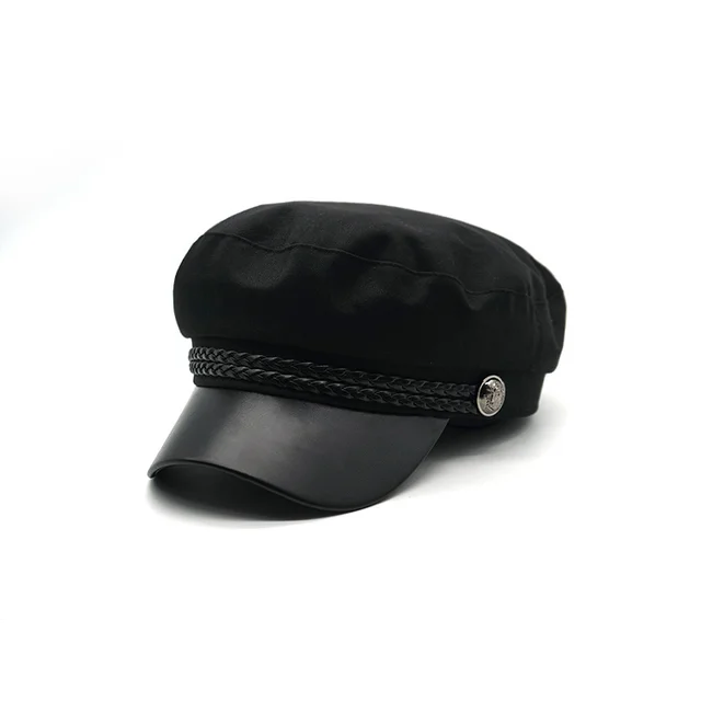 Retro Borderless Sports Flat Top Beret Women Black - Shop at LoveMi