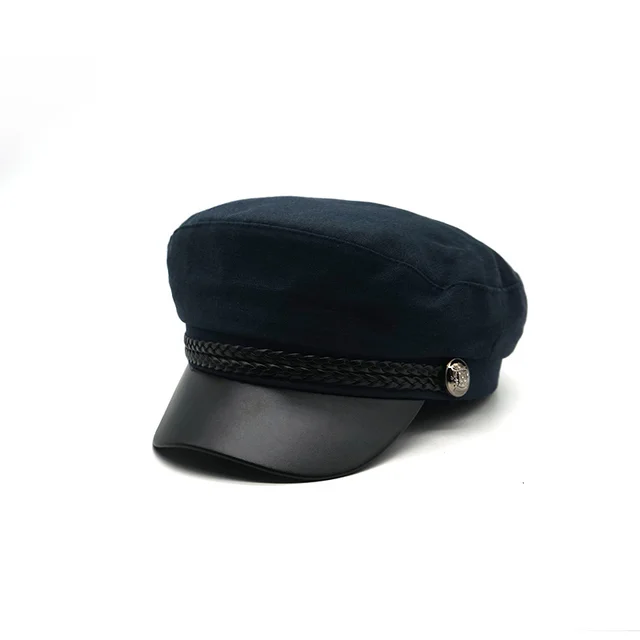 Retro Borderless Sports Flat Top Beret Women Navy - Shop at LoveMi