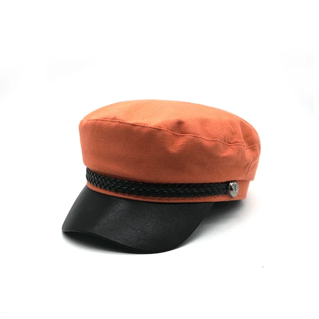 Retro Borderless Sports Flat Top Beret Women Orange - Shop at LoveMi