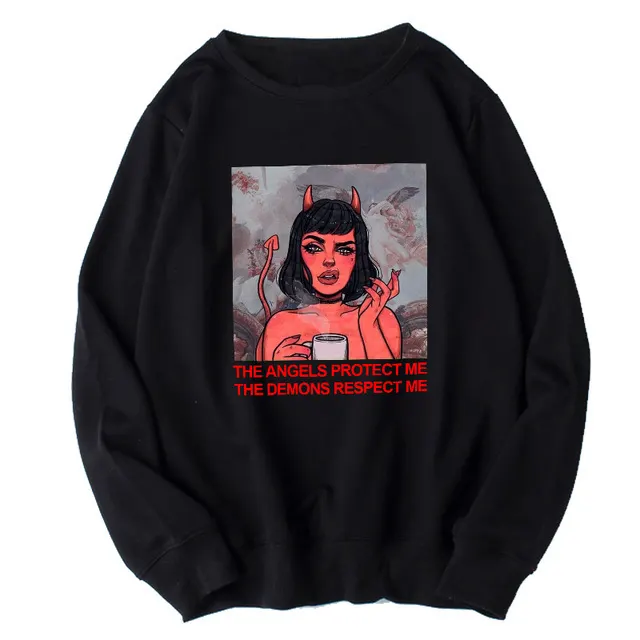 Long sleeve plus size Harajuku retro sweater - Flower 15