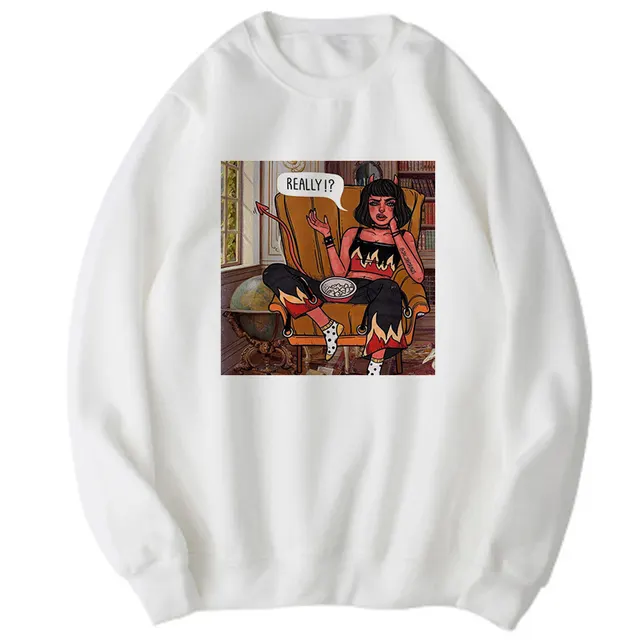 Long sleeve plus size Harajuku retro sweater Flower 6 - Shop at LoveMi