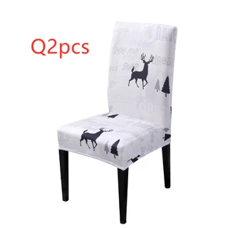 Christmas universal elastic chair cover - Alphabet Fawn