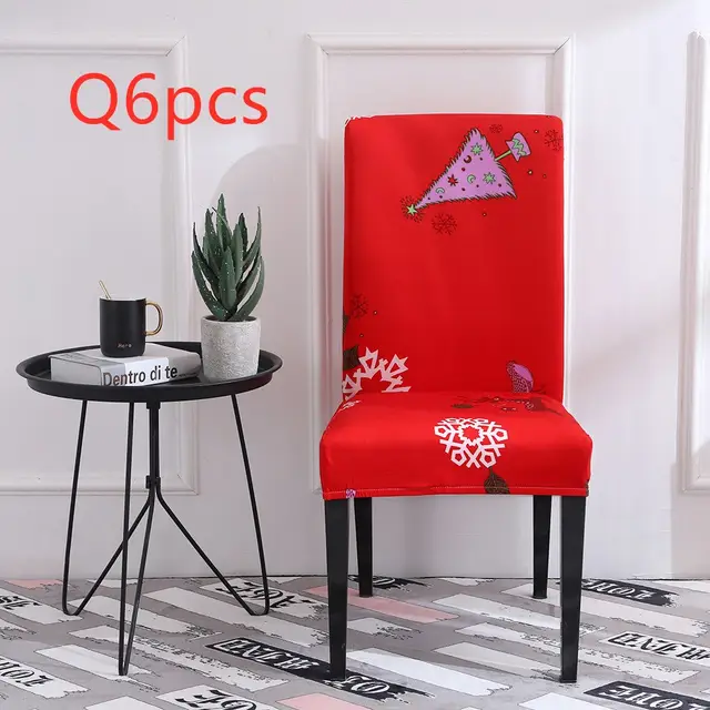Christmas universal elastic chair cover Christmas Snow - Shop at LoveMi