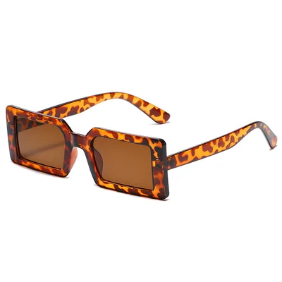 New fashion small frame square sunglasses Leopard - Shop at LoveMi