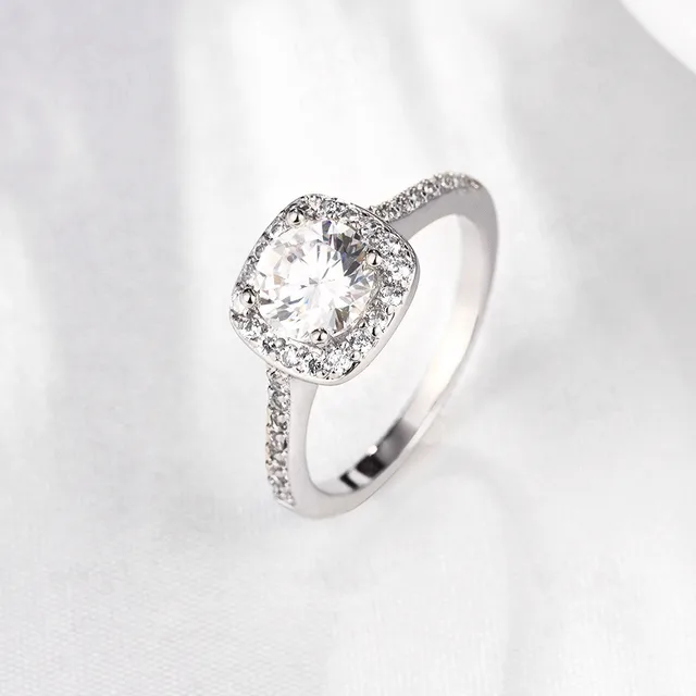 Rose Gold Ring Women European And American Fashion Zircon And Diamond Jewelry Silver - Shop at LoveMi