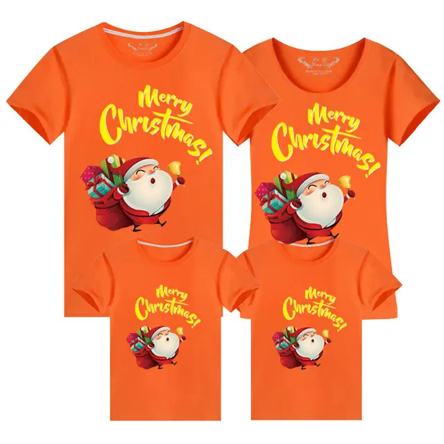 Parent child short sleeve T shirt Orange - Shop at LoveMi