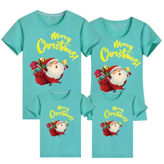 Parent child short sleeve T shirt Powder Green - Shop at LoveMi