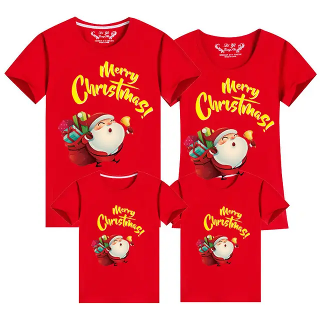 Parent child short sleeve T shirt Red - Shop at LoveMi