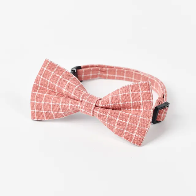 British style child pet dog bow tie - Pink