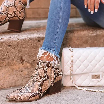 Explosive high heeled thick heeled Martin boots women Serpentine 42 - Shop at LoveMi