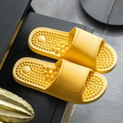 Non slip Soft Bottom Wear resistant Slippers Yellow - Shop at LoveMi