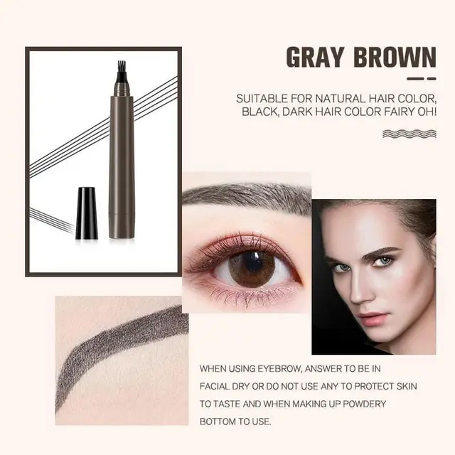 Long Lasting Eyebrow Pencil Eyebrow Cream Grey Brown - Shop at LoveMi