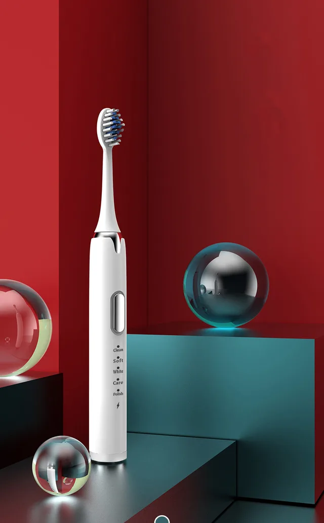 Ultrasonic Sonic Electric Toothbrush USB Rechargeable Tooth Brush White - Shop at LoveMi