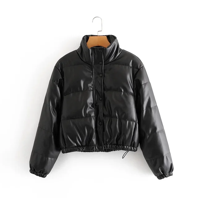 Faux leather cotton jacket Black - Shop at LoveMi