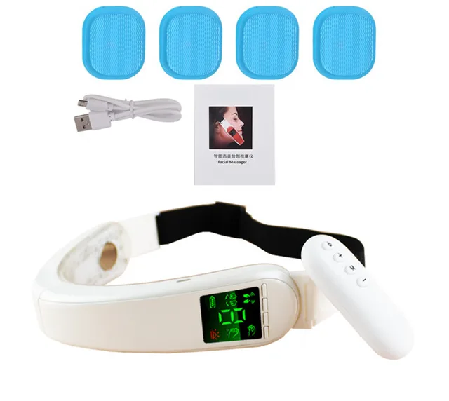 Infrared LED Light Photon Therapy V Shape Slimming Face Massager White - Shop at LoveMi