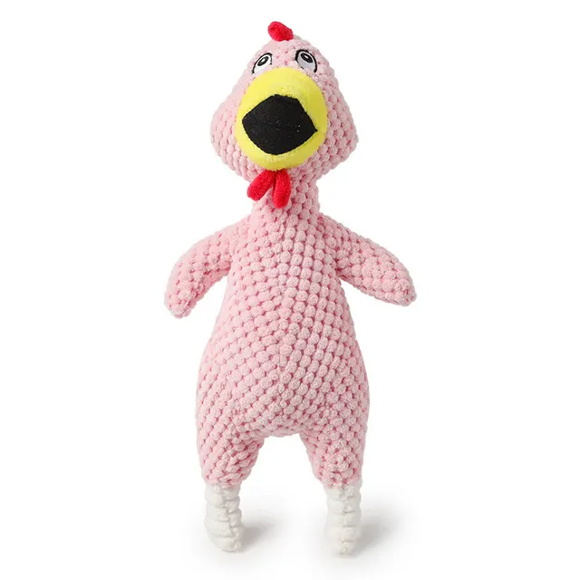 Dog Toys Sounding Pineapple Velvet Sounding Screaming Chicken Pet Products - Pink