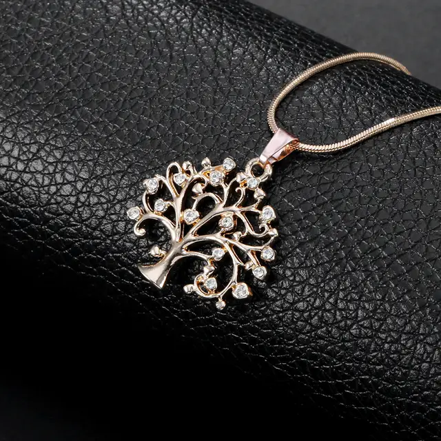 Big Tree Of Life Pendant Necklaces Drilling CZ Zircon Multi Layers Chains Long Necklace Jewelry Gifts For Her - Shop at LoveMi