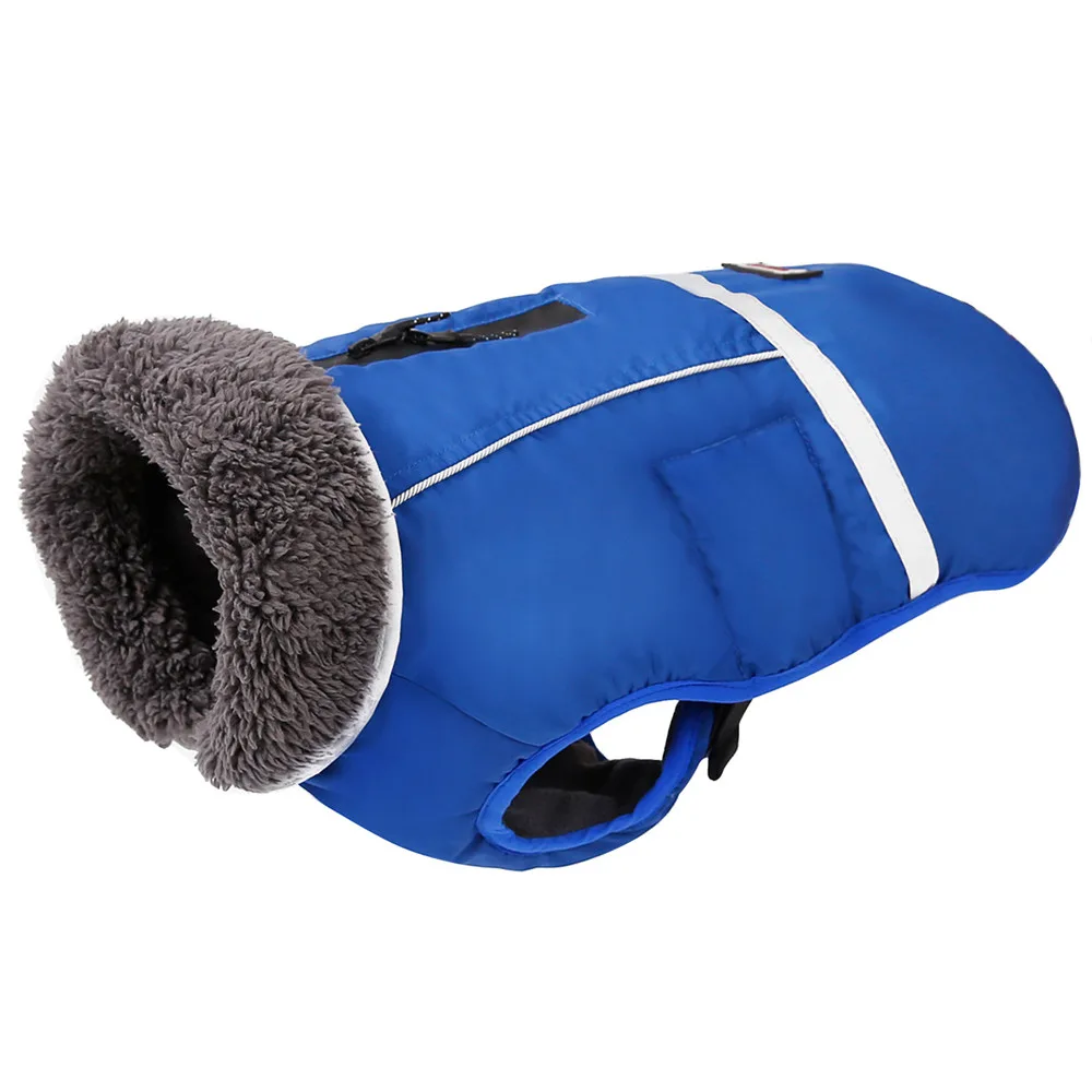 Dog clothes thick warm vest - Blue
