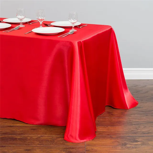 Table Cloth Rectangle Table Cover - Red