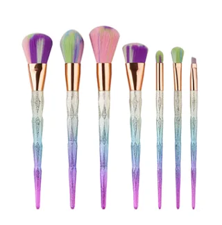 7 makeup brushes, makeup tools, diamond makeup brush foundation brush - Seven Colors